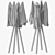 Modern Wall-Mounted Coat Rack 3D model small image 6