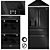 Whirlpool Black Stainless Kitchen Set 3D model small image 1