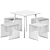 Modern Outdoor Table Stool Set 3D model small image 2