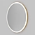Airon Gold Round Brass Mirror 3D model small image 3