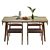 Solid Wood Otto Dining Set 3D model small image 6