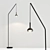 Sleek LED Reading Floor Lamp 3D model small image 2
