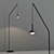 Sleek LED Reading Floor Lamp 3D model small image 3