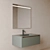 Modern Bathroom Vanity Set with Mirror 3D model small image 4