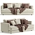 West Elm Haven Sofa 84 3D model small image 4