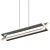 Modern LED Linear Suspension Light 3D model small image 3