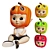 Pumpkin Mask Baby Figure 3D model small image 1