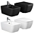 Geberit iCon Square Bidet, White 3D model small image 1