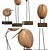 Modern Teak Bird Sculpture Set 3D model small image 3