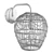 Rattan and Metal Martaban Lamp 3D model small image 2