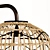 Rattan and Metal Martaban Lamp 3D model small image 4