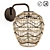 Rattan and Metal Martaban Lamp 3D model small image 5