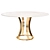 Luxury Gold Marble Round Dining Table 3D model small image 1