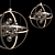 Modern LED Chandelier 3D Model 3D model small image 1