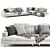 Modern Ermes Sofa Rendered in V-Ray 3D model small image 1