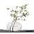 Glass Vase Indoor Plants Bouquet 3D model small image 6