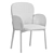 Modern Upholstered Fabric Armchair 3D model small image 2