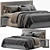 Elegant Flou Notturno Bed Model 3D model small image 1