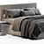 Elegant Flou Notturno Bed Model 3D model small image 2