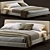 Luxury Meridiani Louis Bed Design 3D model small image 1