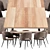 Wind Dining Chair & Stalone Table 3D model small image 2
