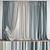 Title: Polygonal Curtain Model Set 3D model small image 1