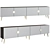 Sleek TV Stand TR135 3D model small image 3