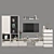 Ivet Living Room Wall Unit 3D model small image 2