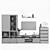 Ivet Living Room Wall Unit 3D model small image 4