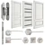 Brush Metal Doors & Handles 3D model small image 3