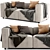 Contemporary BoConcept Carmo 2-Seater Sofa 3D model small image 3
