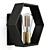 Title: Hexagon Gold Black Wall Sconce 3D model small image 2