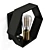 Title: Hexagon Gold Black Wall Sconce 3D model small image 3