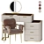 Elegant Modern Vanity Set 3D model small image 1