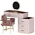 Elegant Modern Vanity Set 3D model small image 2