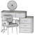 Elegant Modern Vanity Set 3D model small image 6