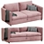 Modern Wagon Sofa Set 3D model small image 2