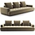 Contemporary Zanotta SHIKI Sofa 3D model small image 1