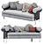 Modern Minotti Mattia Sofa 3D 3D model small image 1