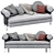 Modern Minotti Mattia Sofa 3D 3D model small image 2