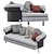 Modern Minotti Mattia Sofa 3D 3D model small image 3