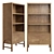 Rustic Oak Bookcase with Arched Details 3D model small image 1