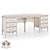 Handmade Double Desk Romano Home 3D model small image 1