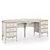 Handmade Double Desk Romano Home 3D model small image 2