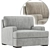 Modern Accent Armchair Furnishings 3D model small image 1