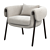 Modern Elegance Monica Armchair 3D model small image 2