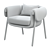 Modern Elegance Monica Armchair 3D model small image 3