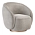 Kelly Wearstler Velvet Swivel Chair 3D model small image 1