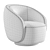 Kelly Wearstler Velvet Swivel Chair 3D model small image 6