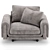 Sleek Upholstered Loveseat 3D model small image 2